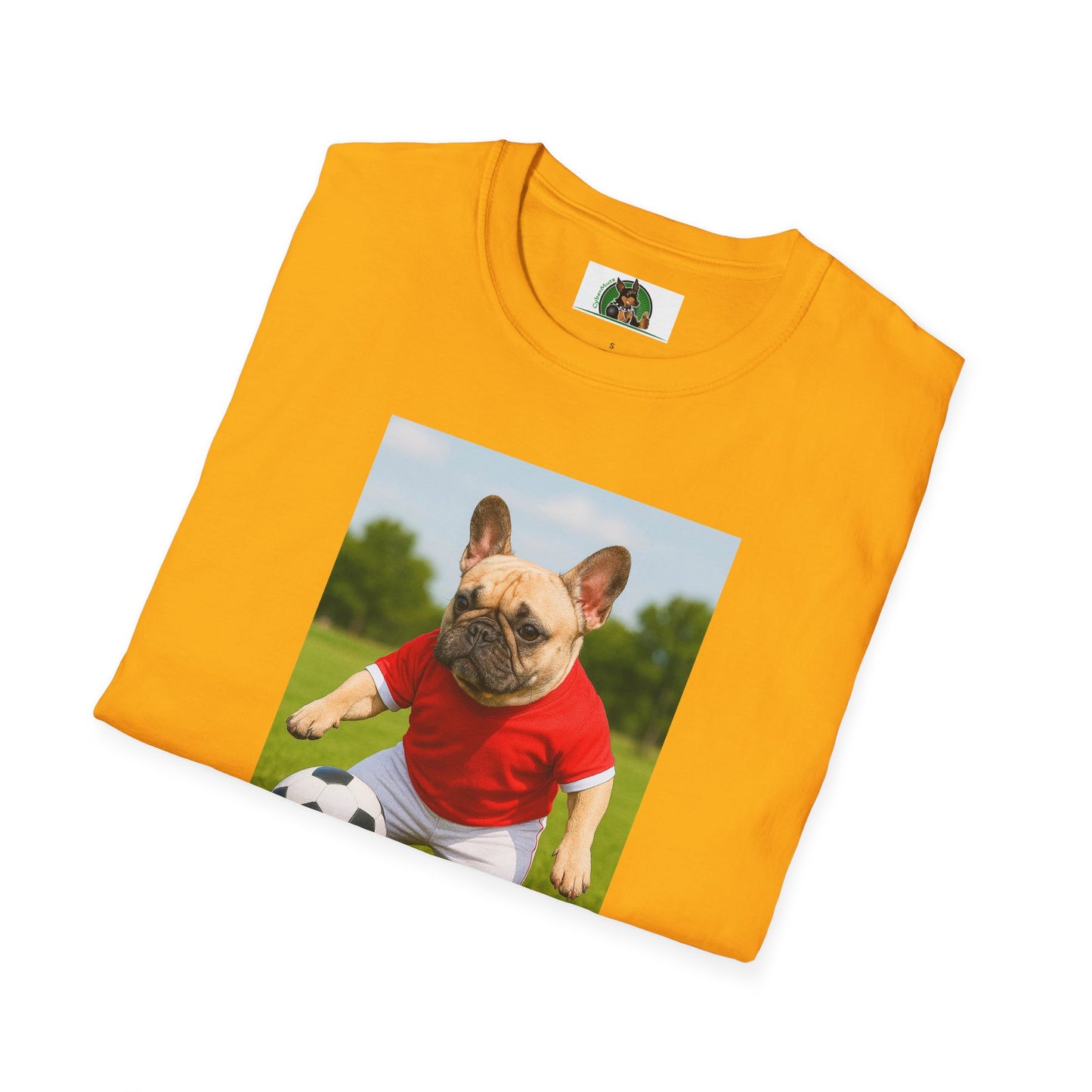 Sports Soccer French Bulldog T-Shirt