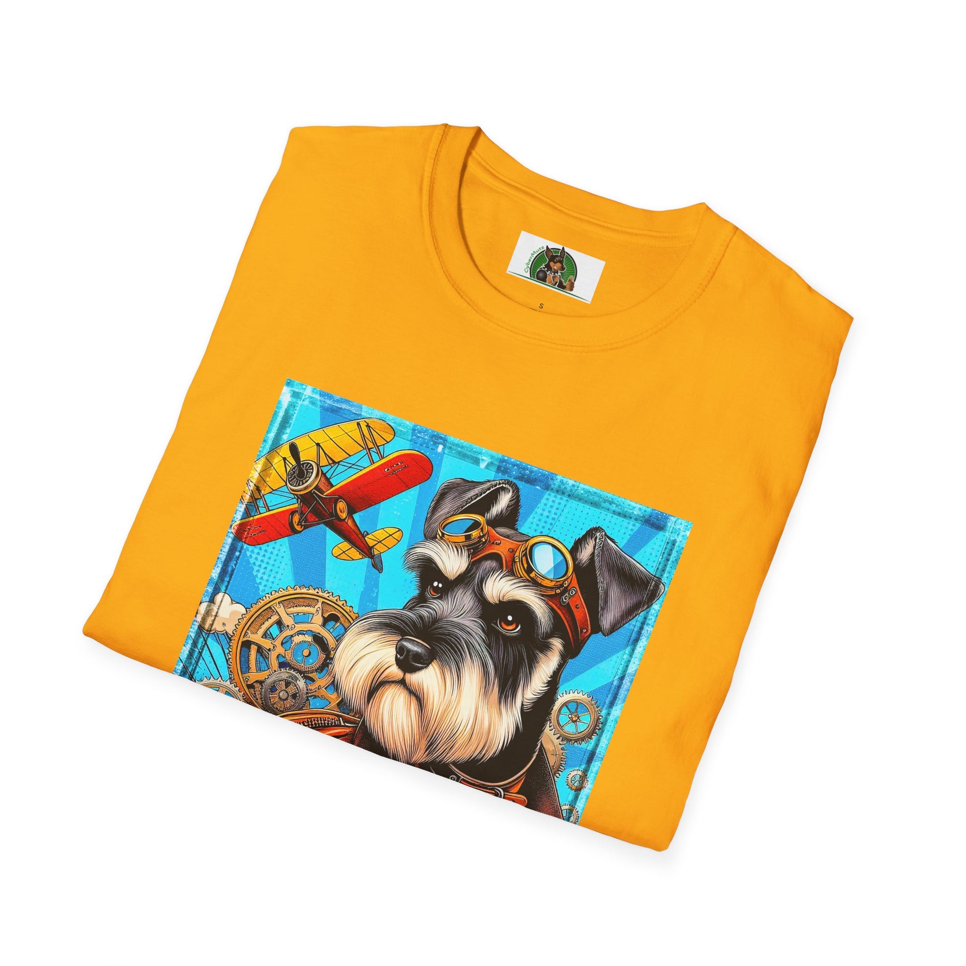 Schnauzer T-Shirt with Miniature Schnauzer Design T-Shirt Printify   