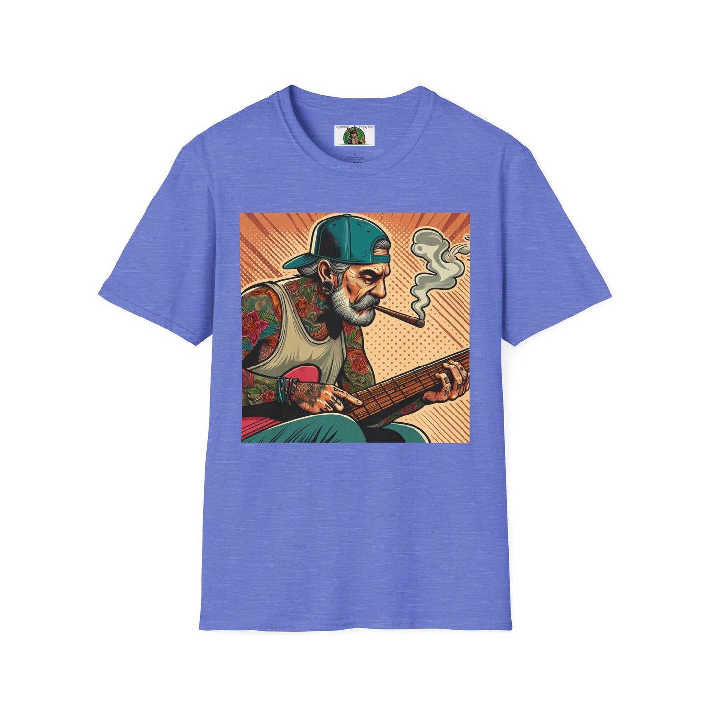 Wacky Guitar Dude T-Shirt Printify Heather Royal S 