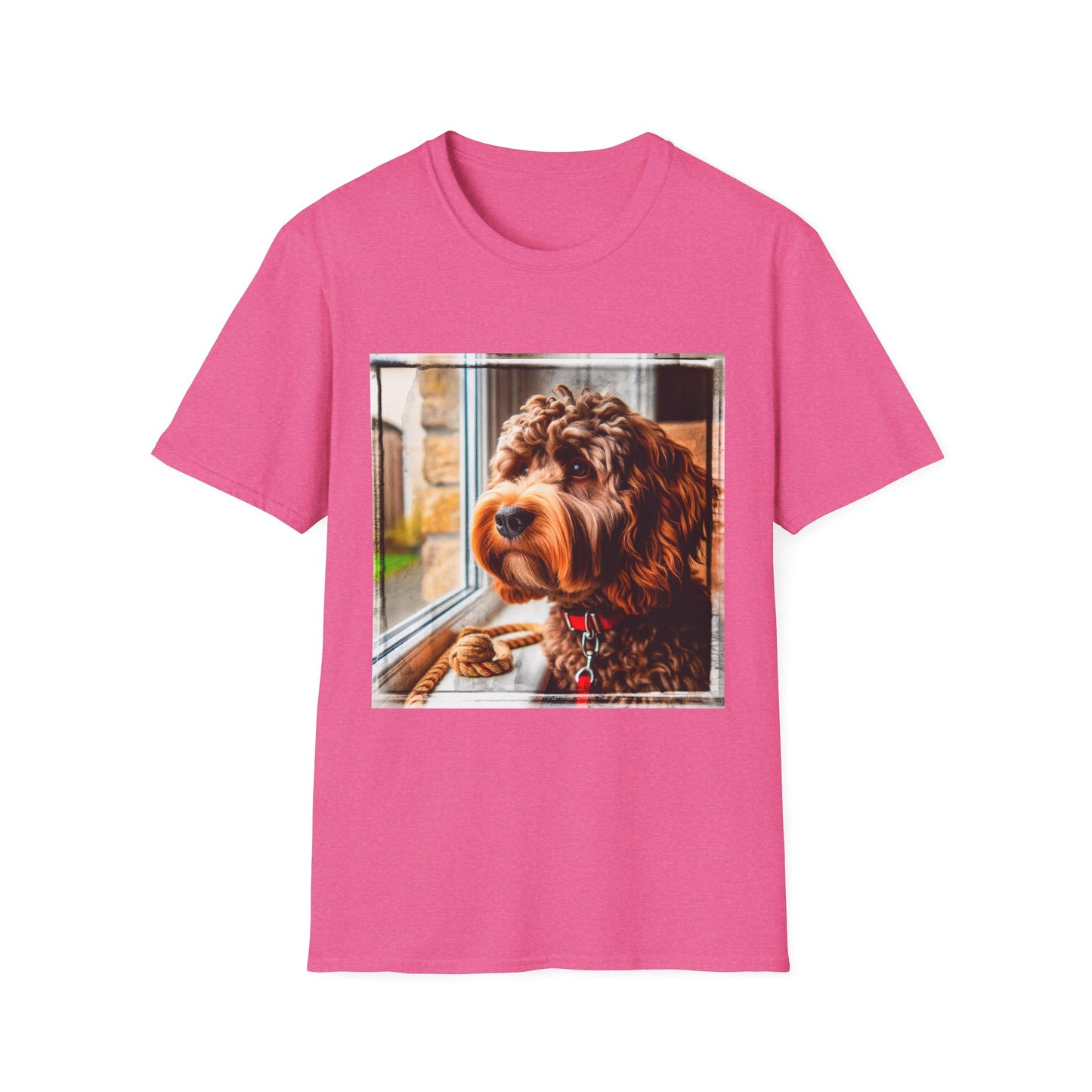 CockerPoo people watching t shirt T-Shirt Printify S Heather Heliconia