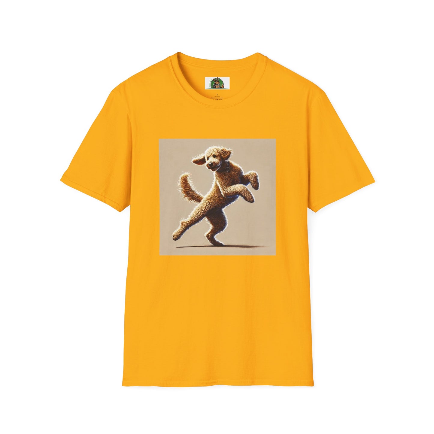 Dancing Golden Doodle T-Shirt T-Shirt Printify S Gold