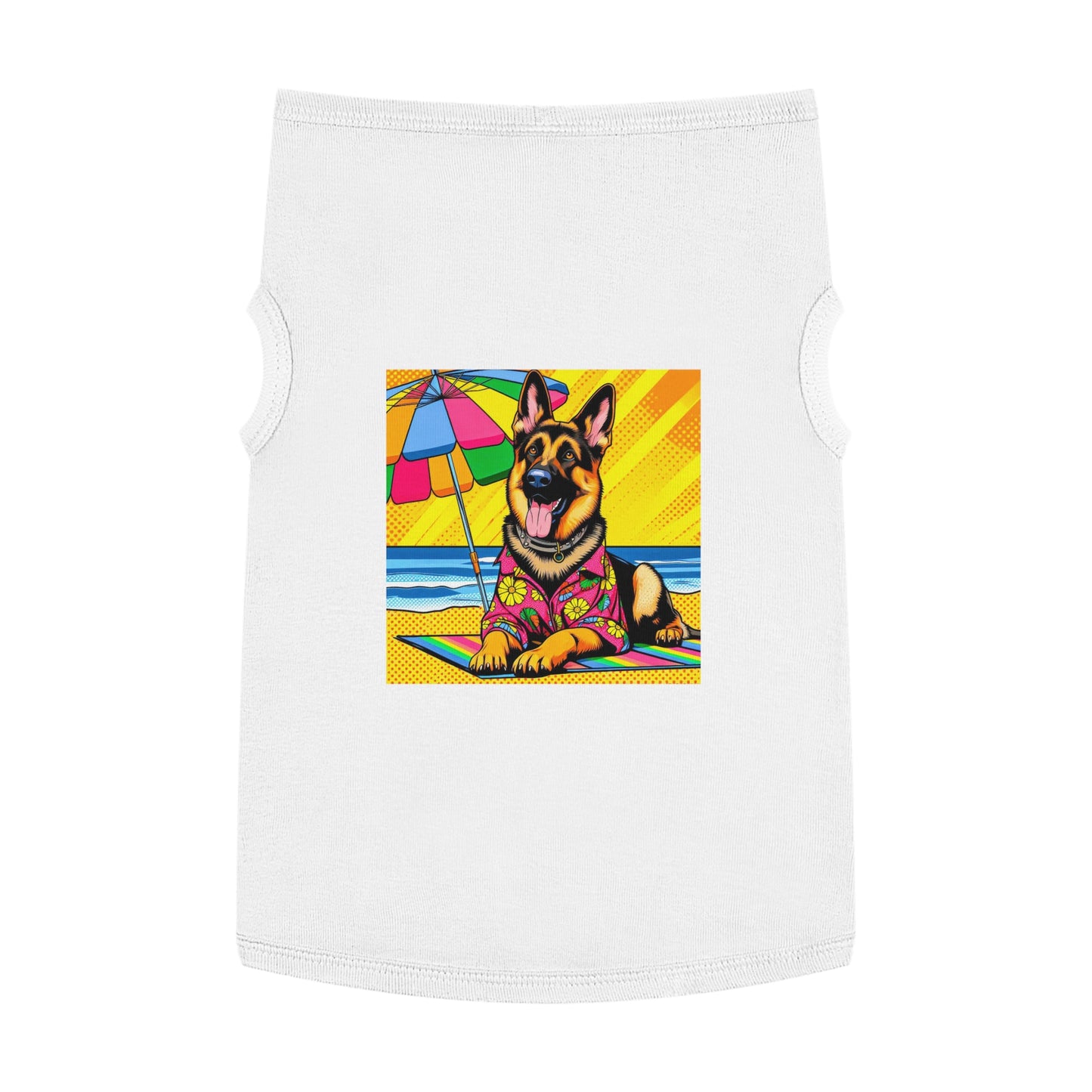 Pet Tank Top German Shepherd vacation Pets Printify XL White