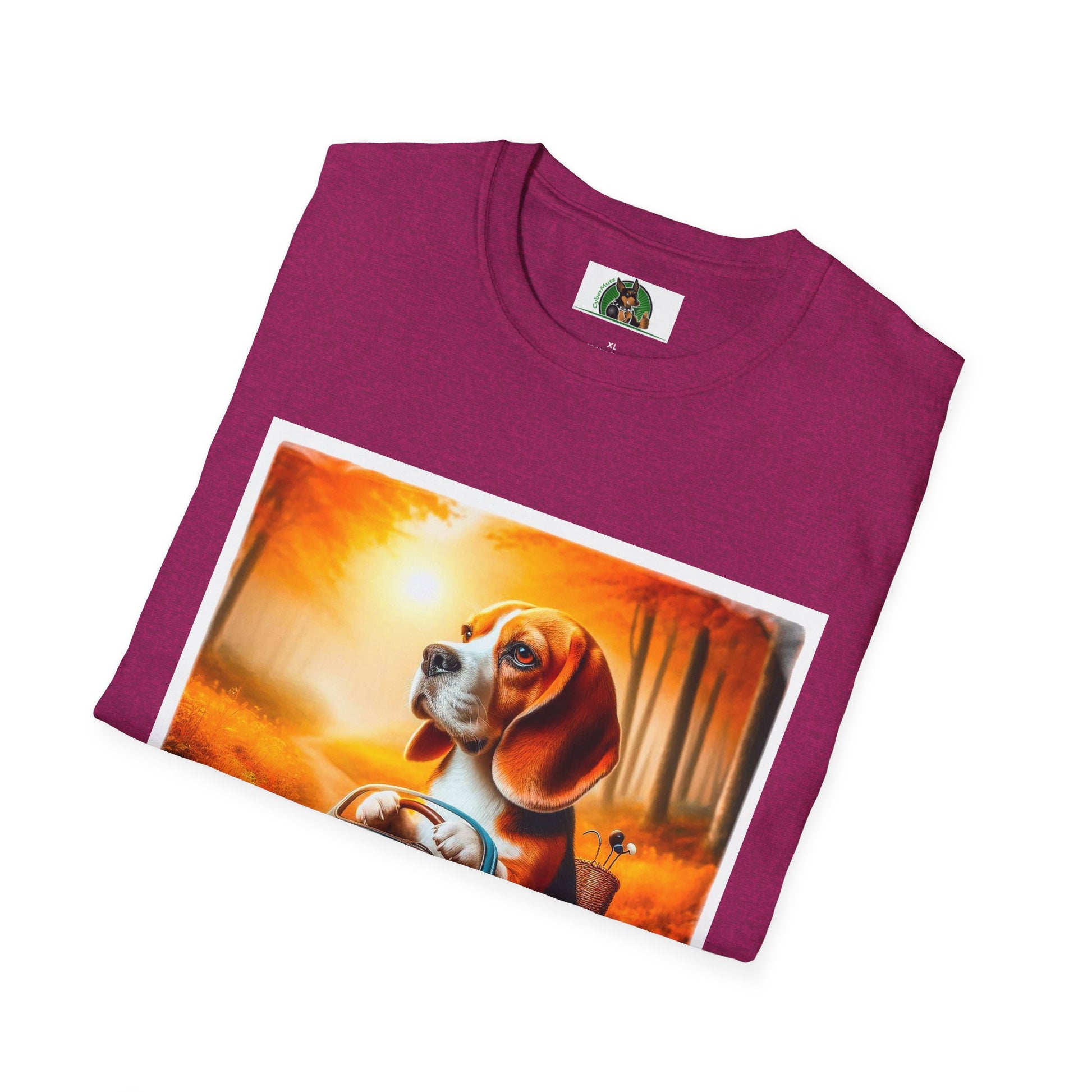 Wacky Beagle Dog Driving Tiny Car T-Shirt Printify   