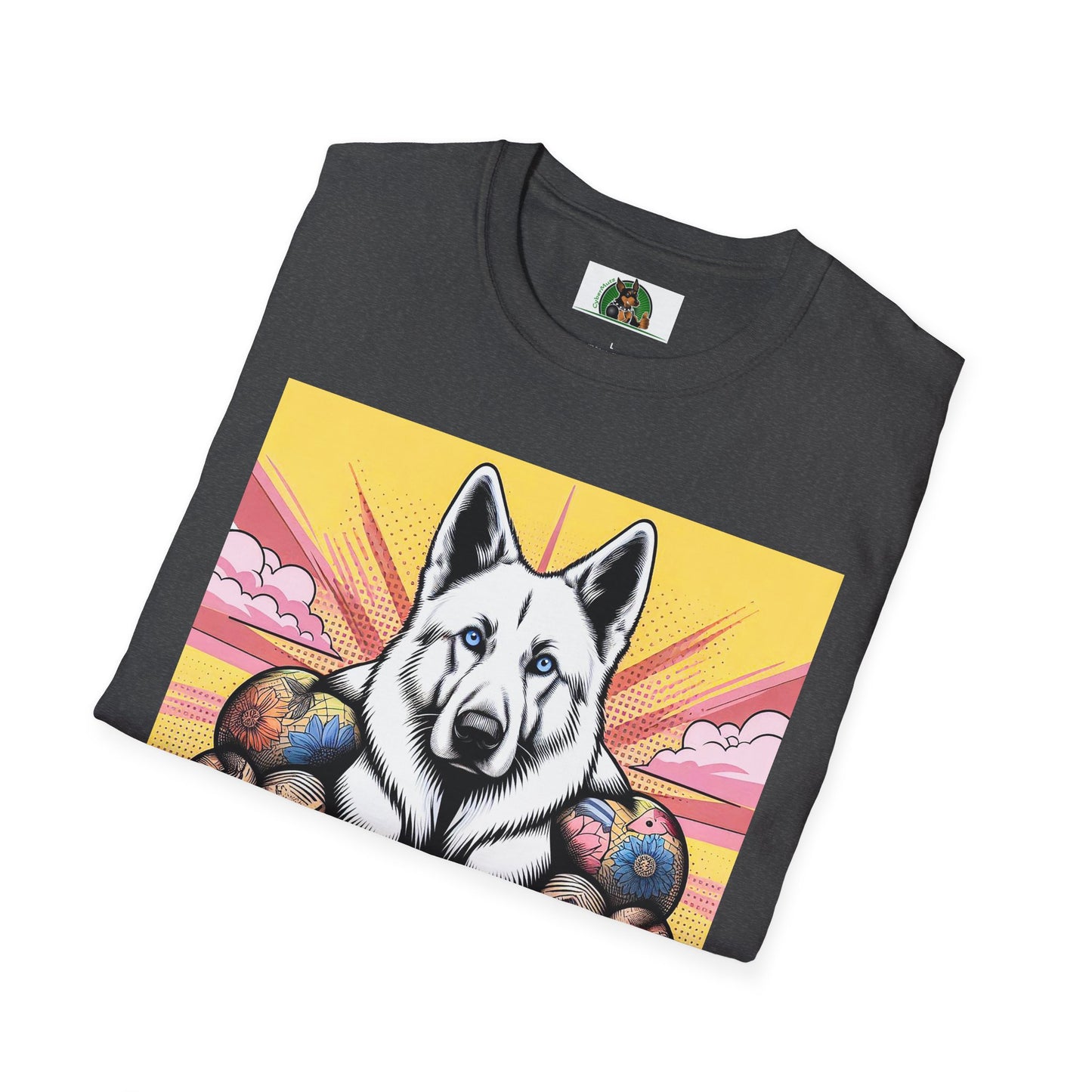 German Shepherd arms and flexing shirt T-Shirt Printify