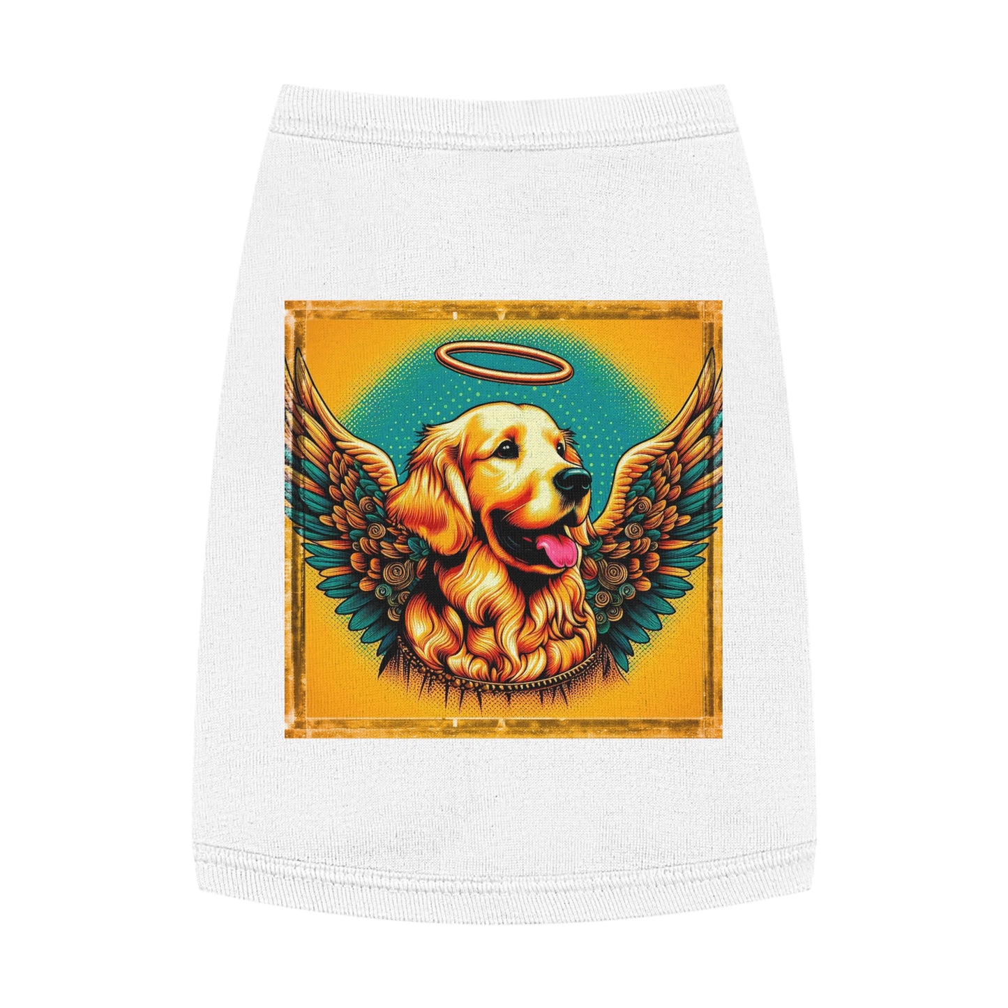 Golden Retriever pet tank top Pets Printify M White 