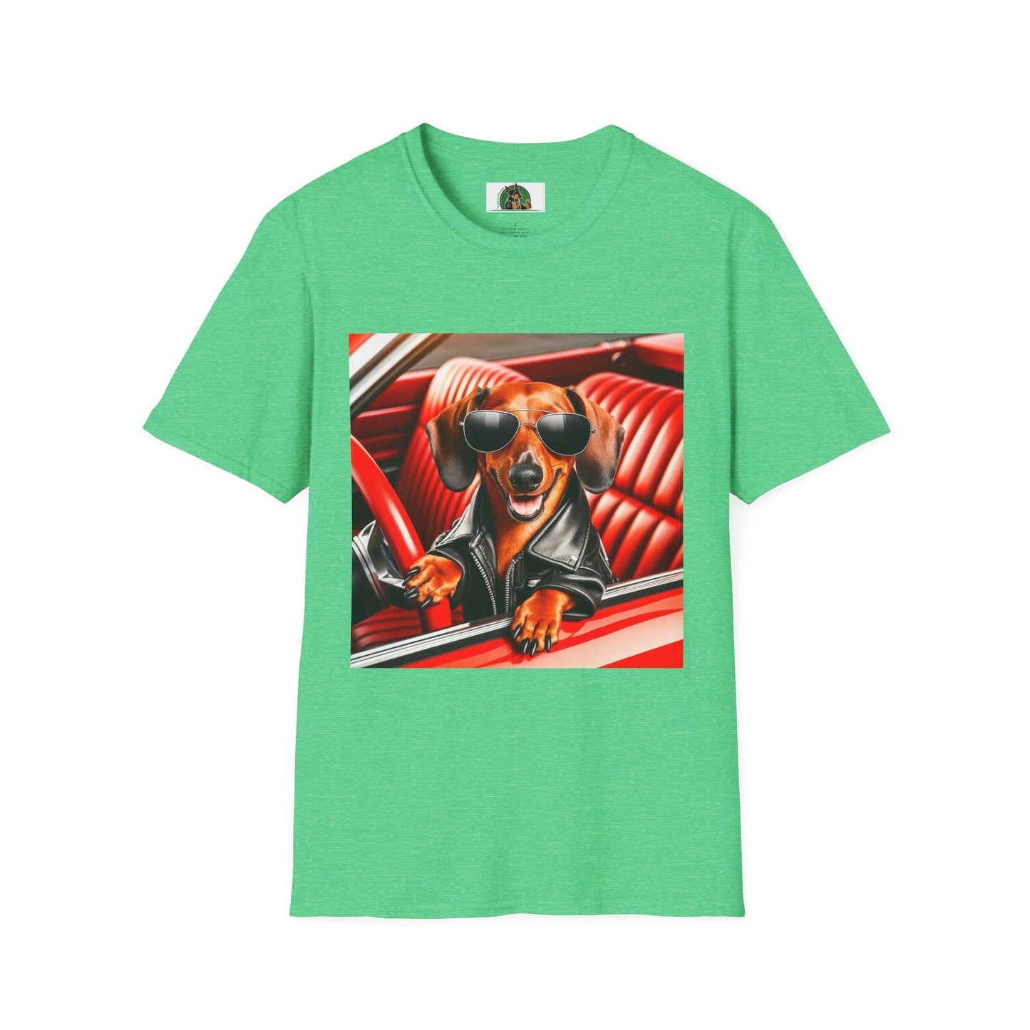 Wacky Dachshund T-Shirt Printify Heather Irish Green S 