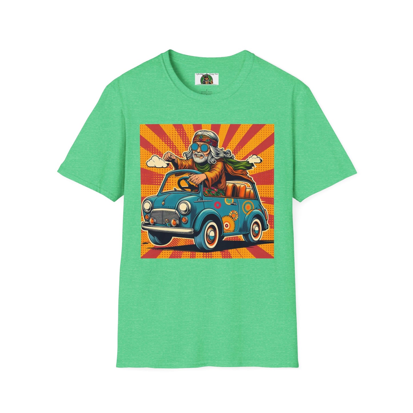 Cool Old Wacky Dude T-Shirt Printify Heather Irish Green S 