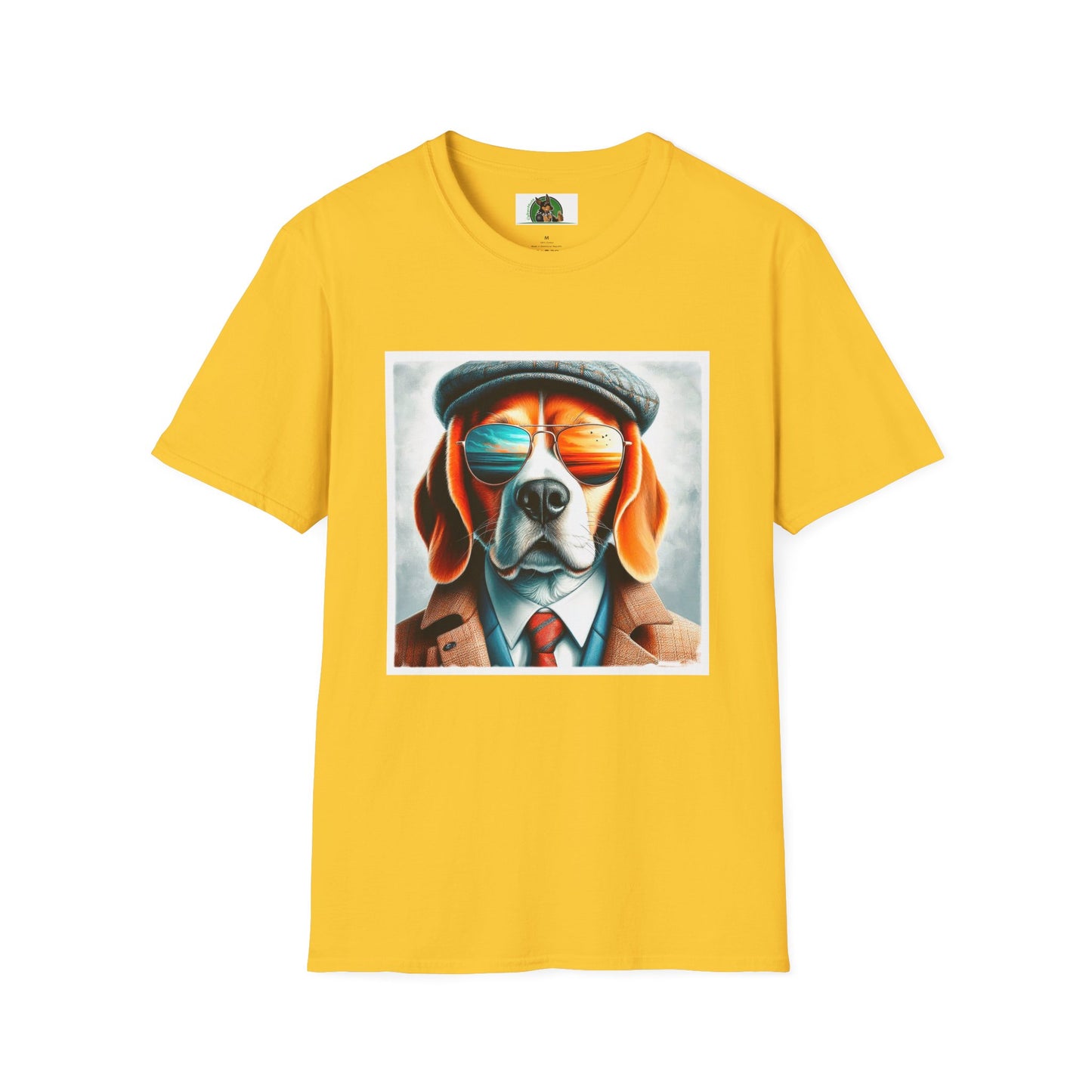 Beagle Wearing Sport Coat And Shades T-Shirt Printify S Daisy 