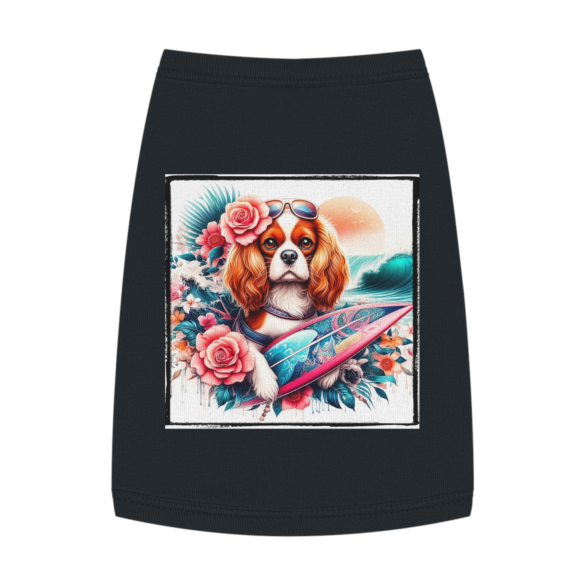 Pet Tank Top Cavalier King Charles Spaniel Pets Printify M Black