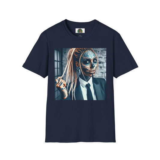 Zombie Girl T-Shirt Printify S Navy 