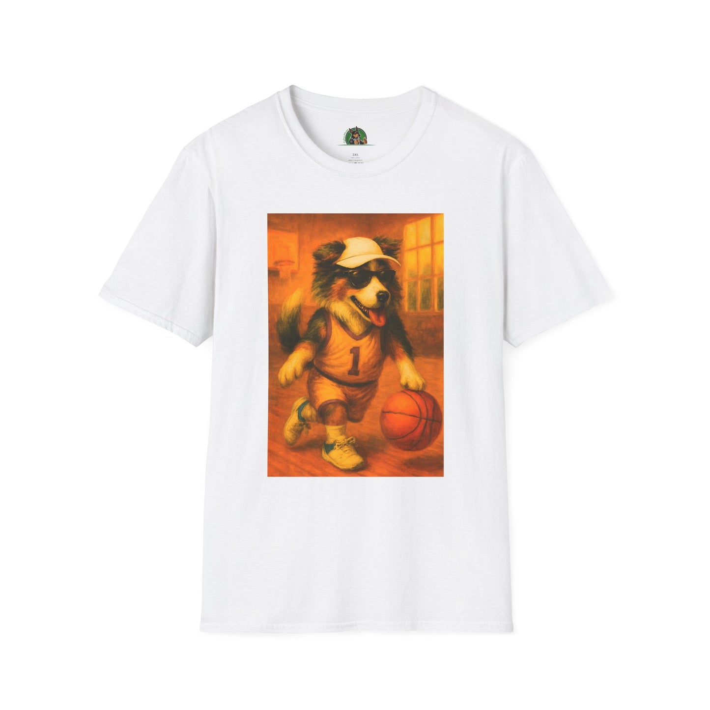 Sports Basketball Australian Shepherd T-Shirt T-Shirt Printify White XS