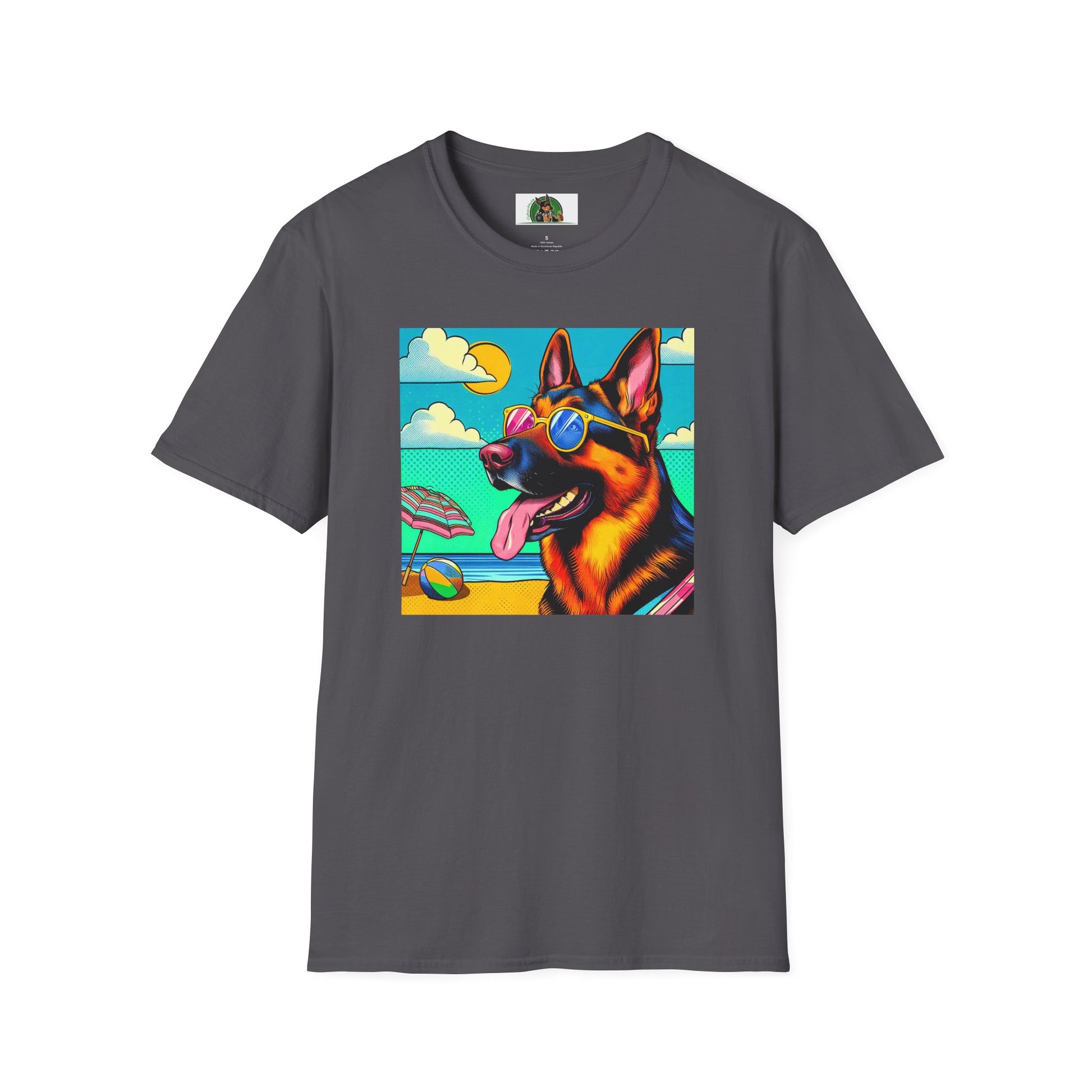 German Shepherd vacation shirt 👔 T-Shirt Printify Charcoal S