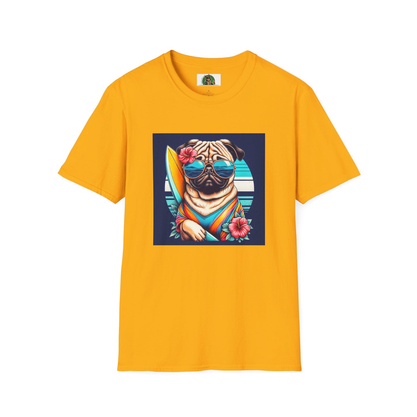 Pugs T-Shirt Printify S Gold 