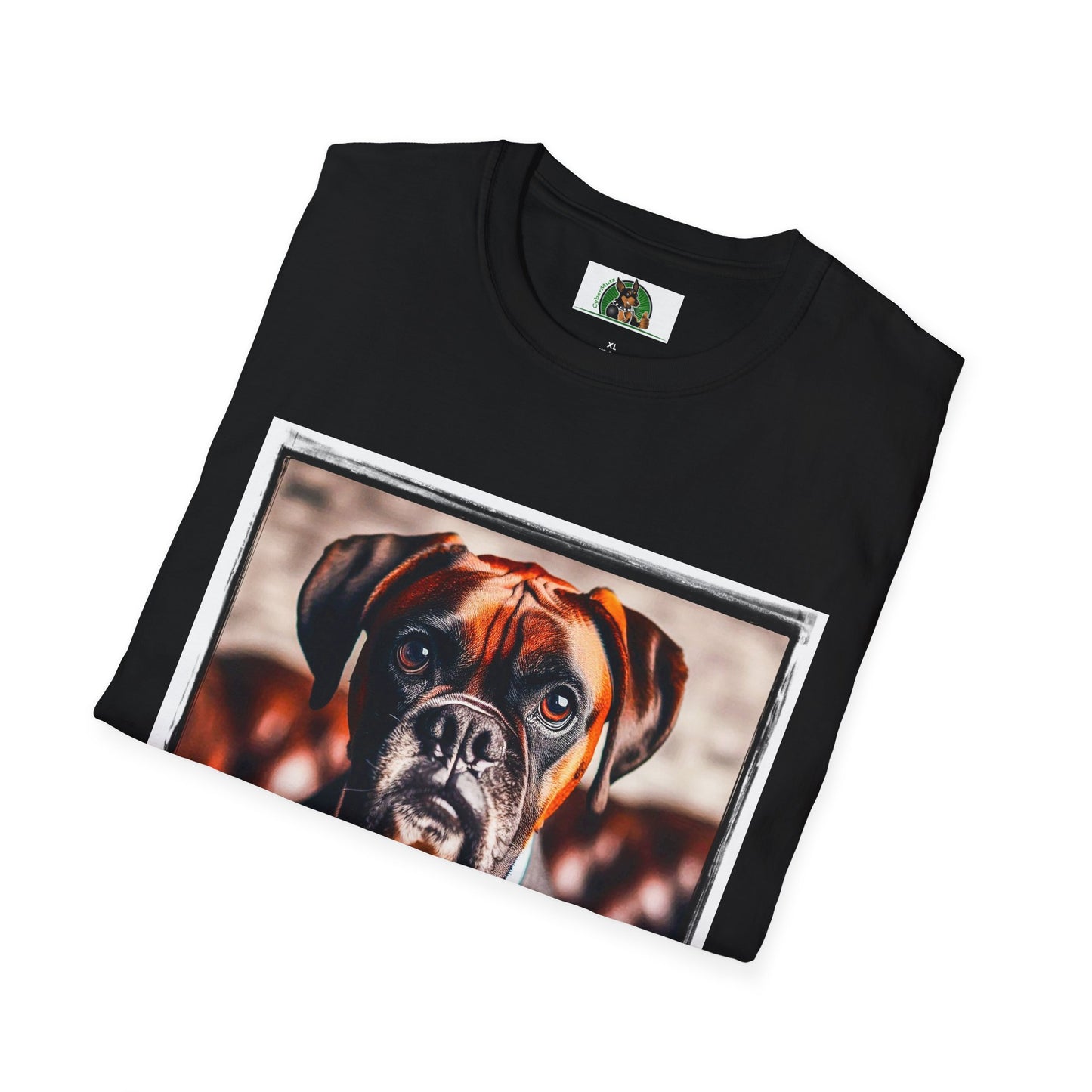 Boxer Dog In Suit Shirt T-Shirt Printify
