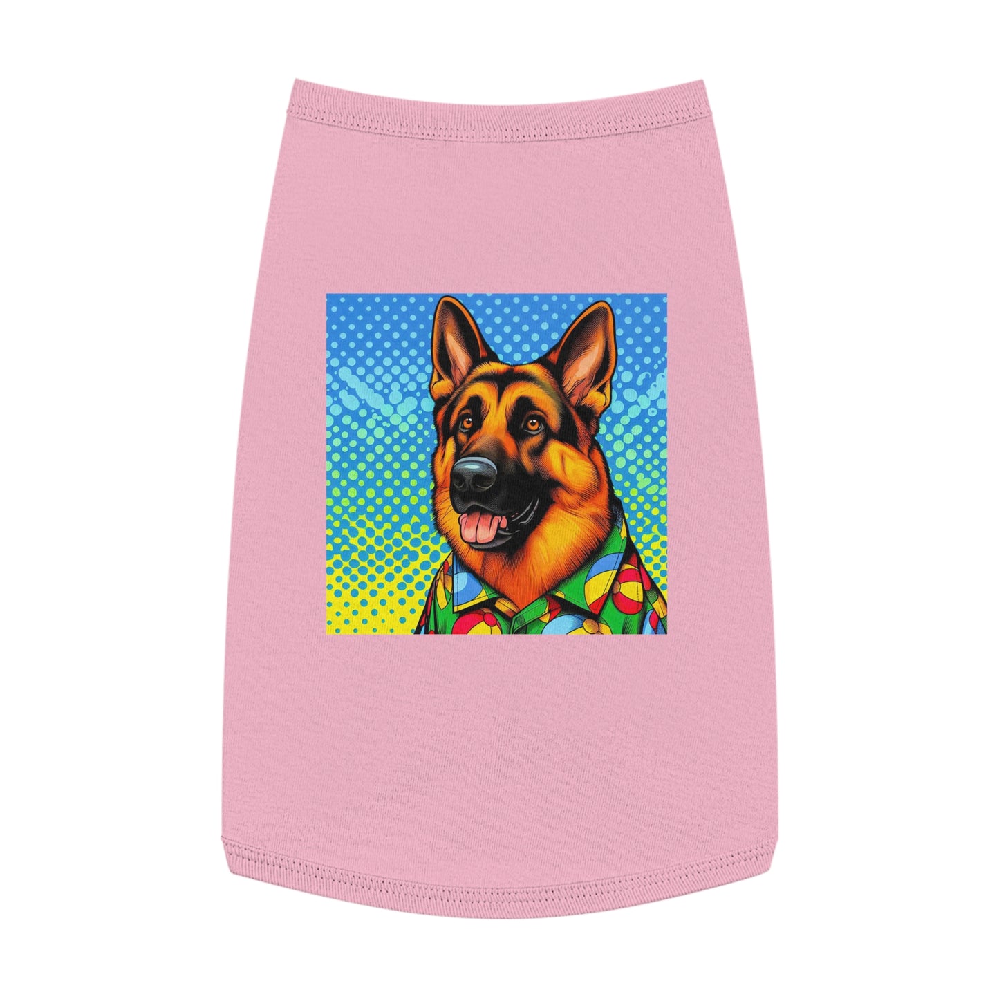 Pet Tank Top Gorman Shepherd fun shirt Pets Printify L Pink