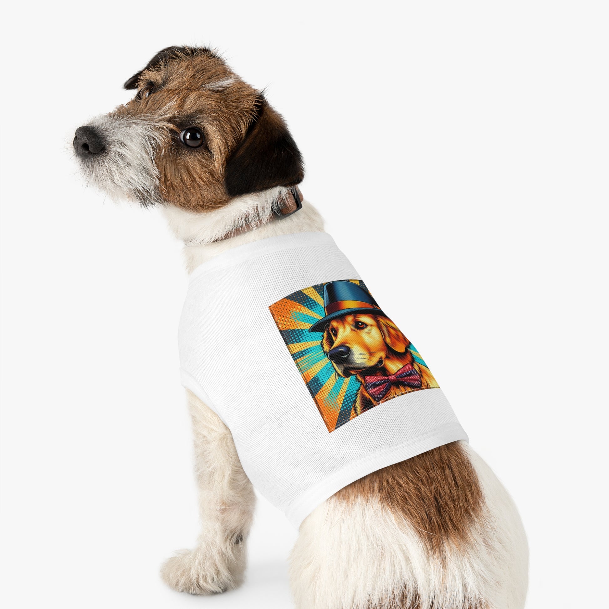 Golden Retriever pet tank top Pets Printify   