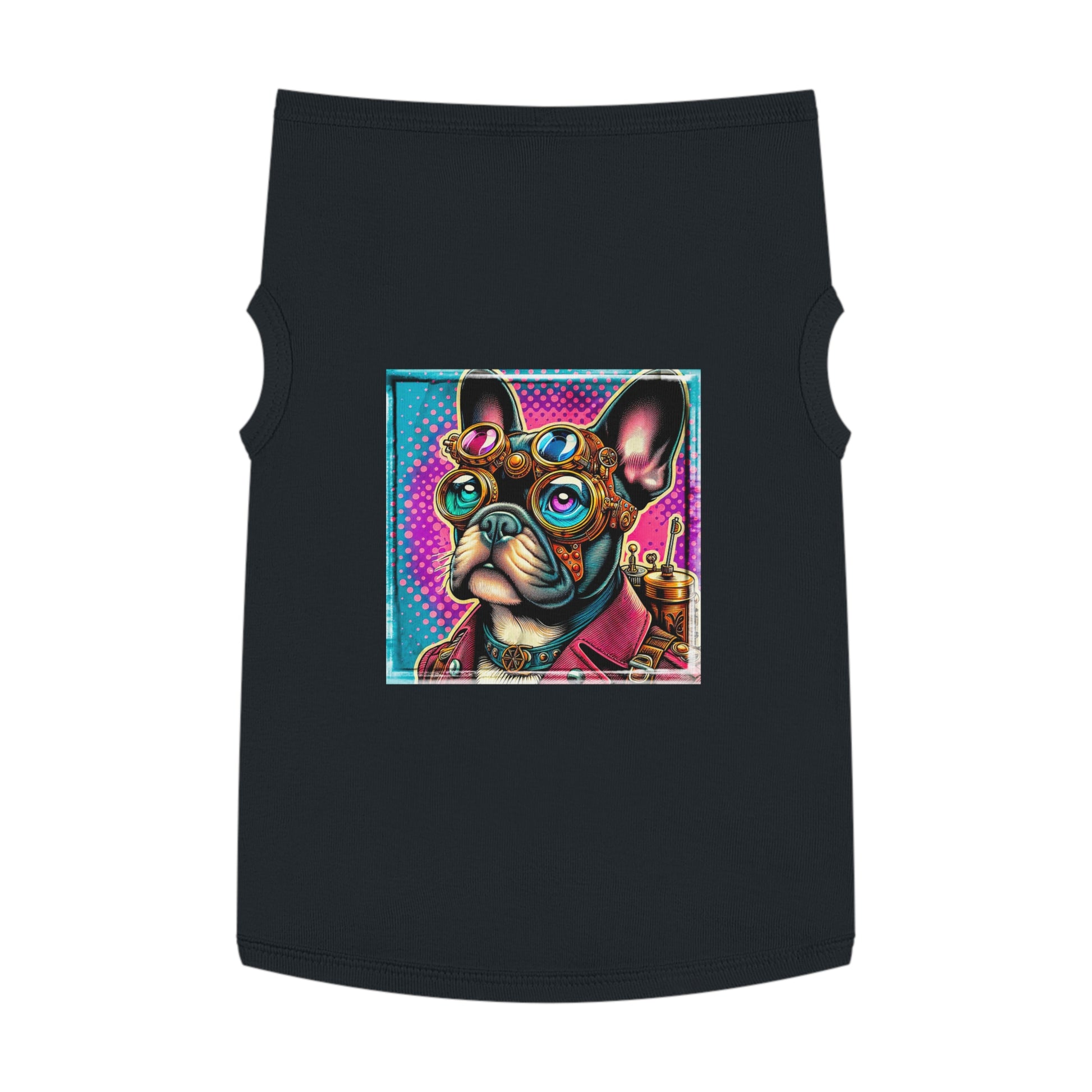 Pet Tank Top French Bulldog colorful steampunk t shirt Pets Printify