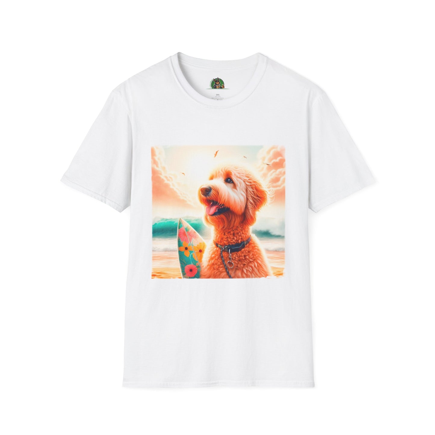 Golden Doodle pretty surfer shirt T-Shirt Printify XS White