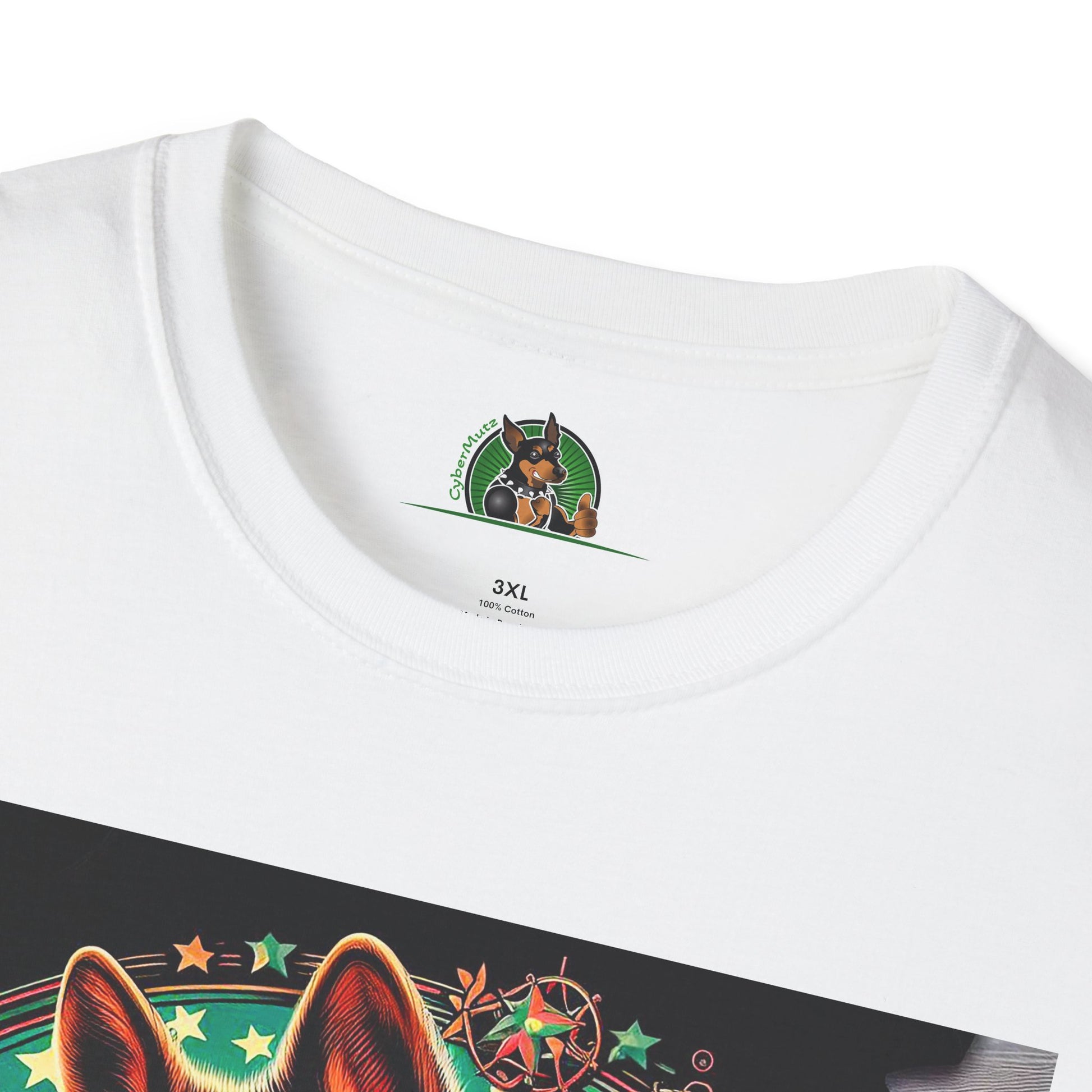 German Shepherd happy boy T-Shirt Printify