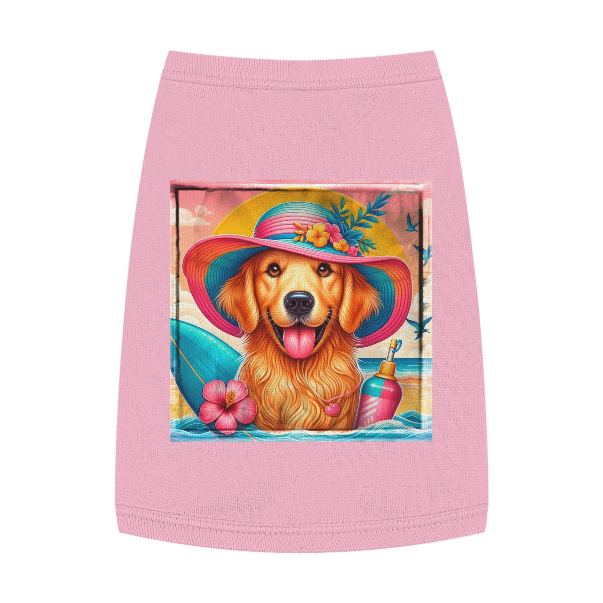 Golden Retriever pet tank top Pets Printify   