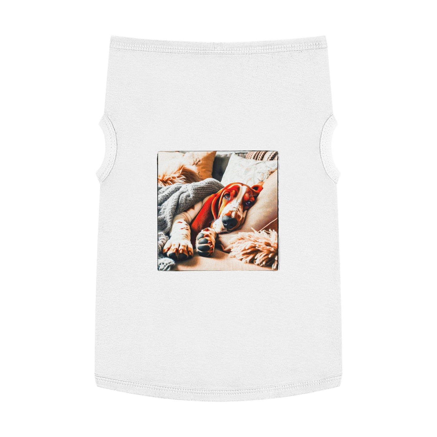 Pet Tank Top Basset Hound Pets Printify XL White 