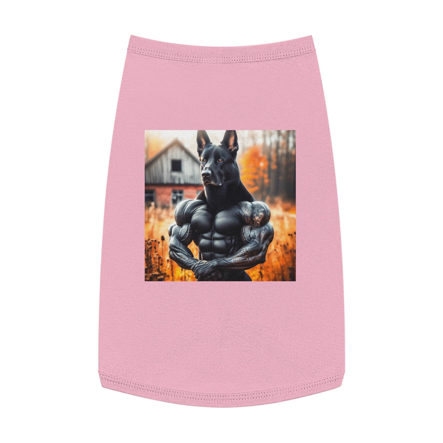 German Shepherd arm muscles shirt Pets Printify L Pink