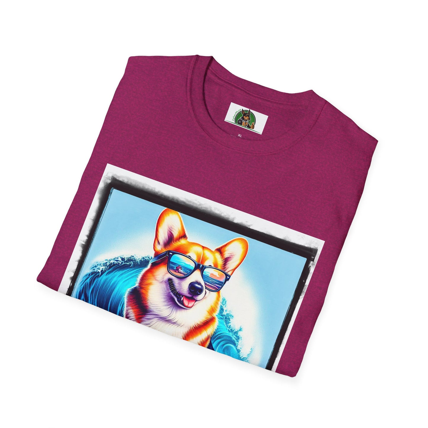 Pembroke Welsh Corgi surfing waves shirt