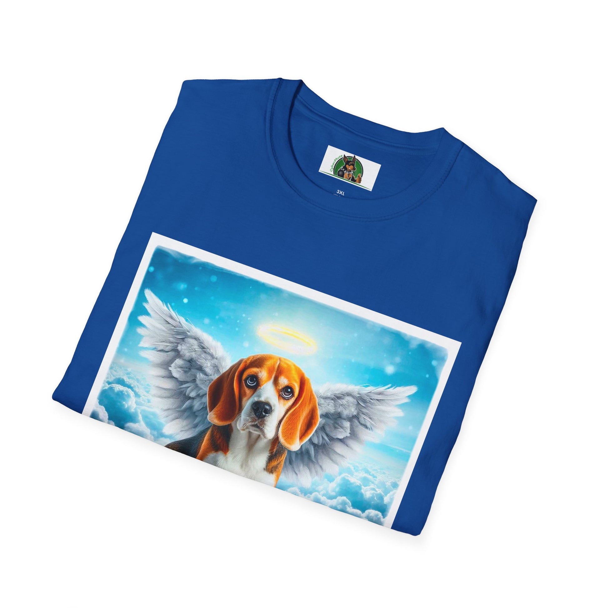 Beagle Angel in Cloud T-Shirt Printify   