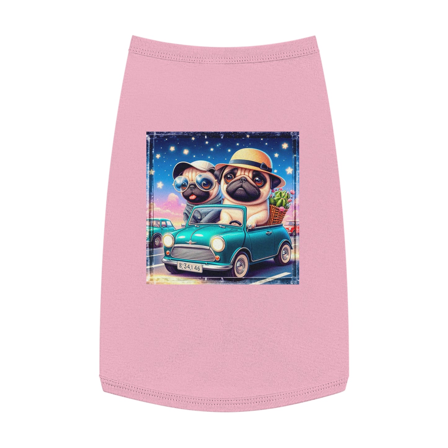 Wacky Pet Tank Top Pug Pets Printify L Pink 