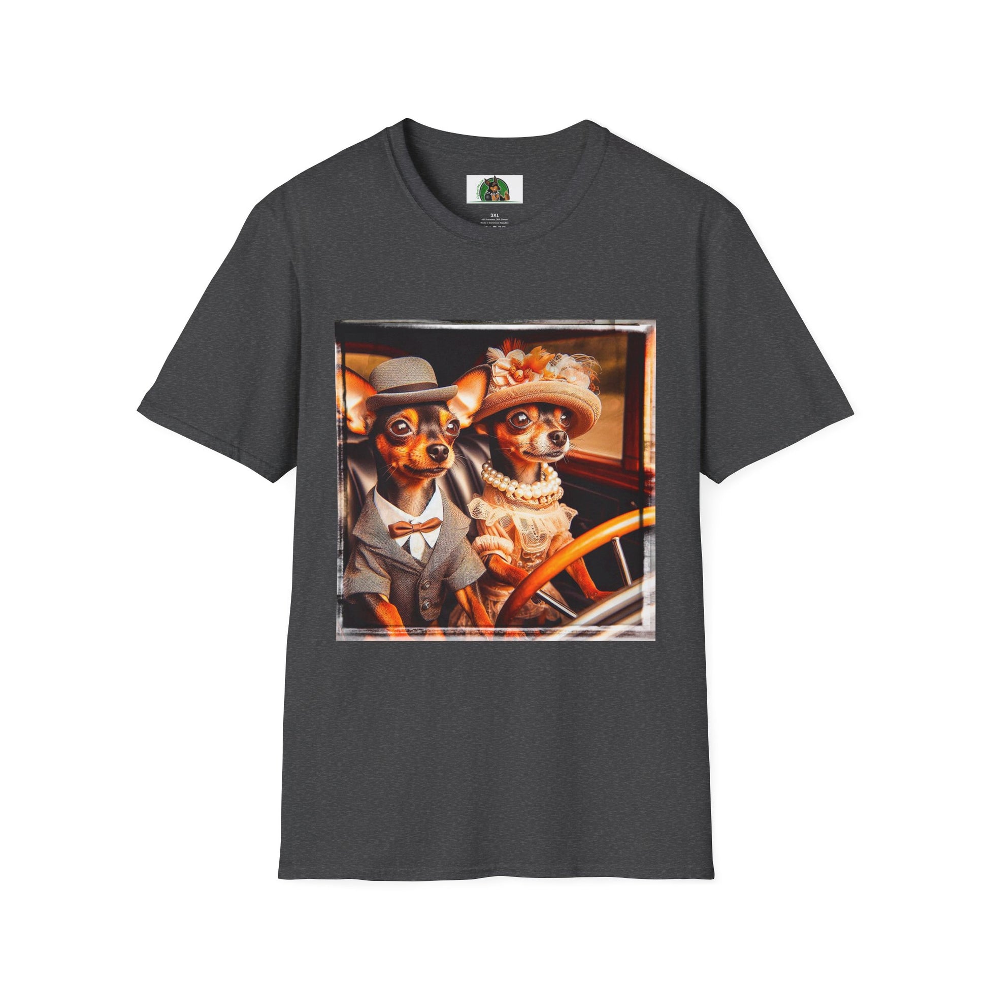 Wacky Min Pin T-Shirt small couple T-Shirt Printify XS Dark Heather