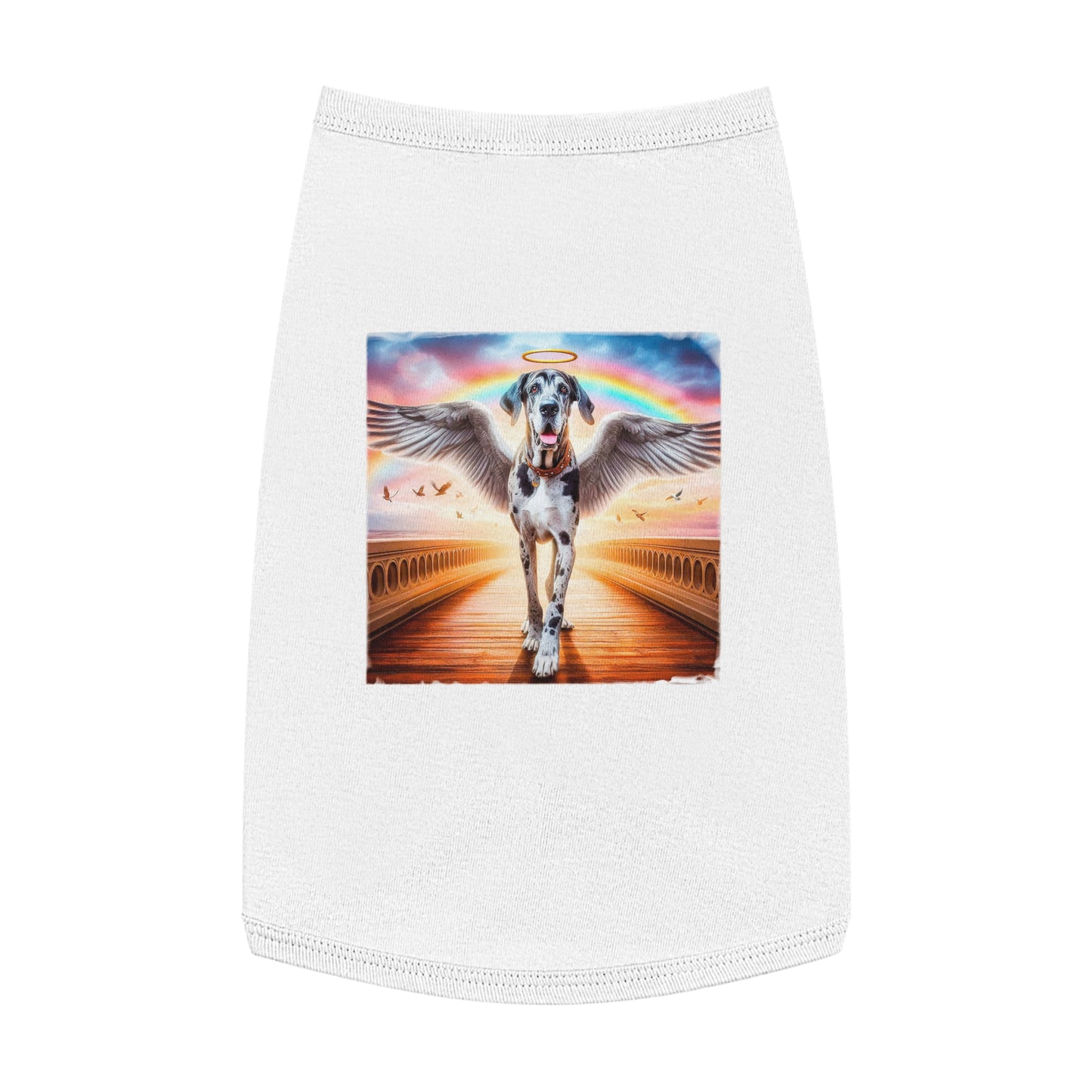 Pet Tank Top Great Dane Pets Printify L White 