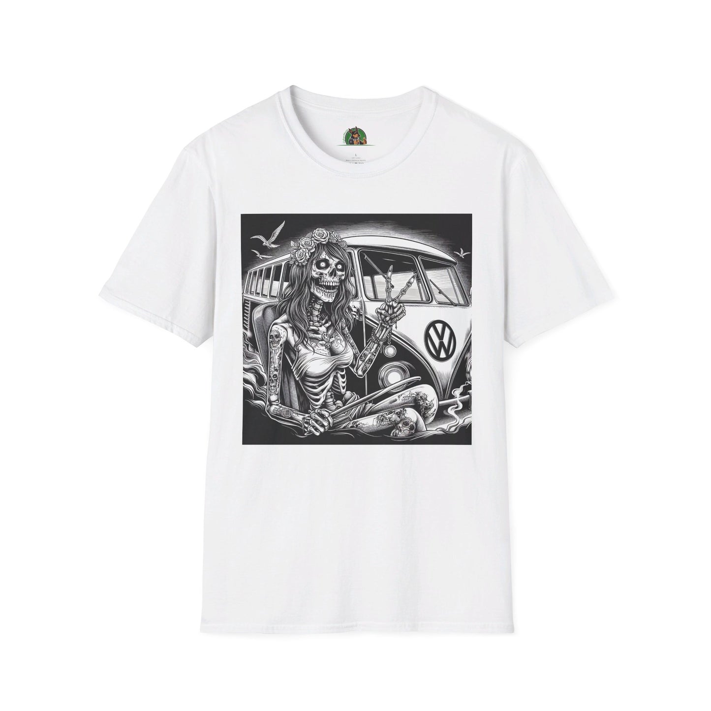 Zombie Girl T-Shirt Printify S White 