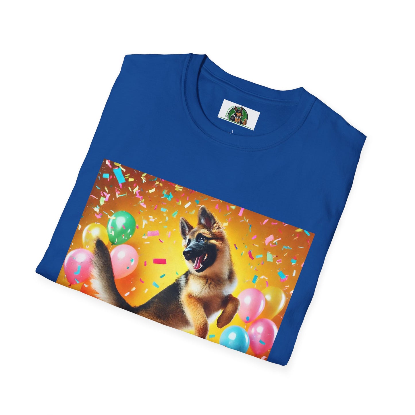 German Shepherd T-Shirt - Dancing Dog Design T-Shirt Printify