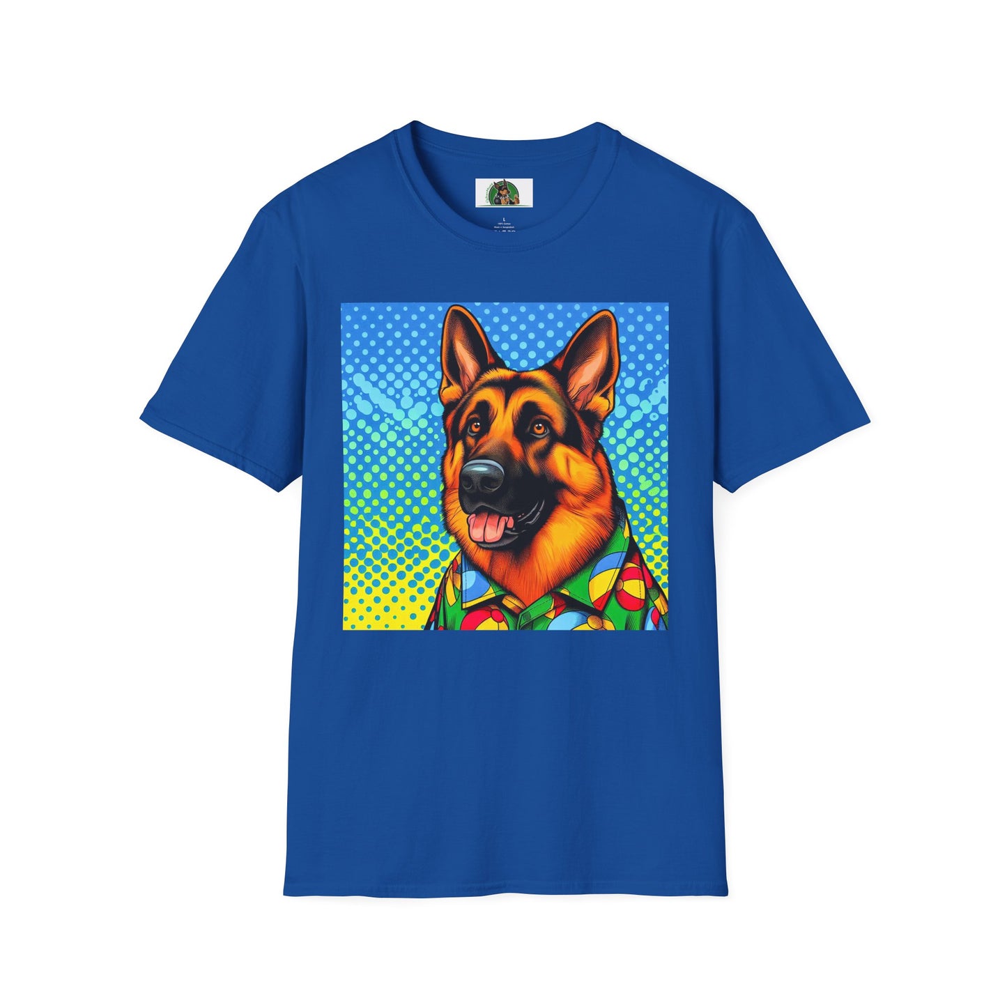 German Shepherd. Colorful cutie shirt T-Shirt Printify Royal S