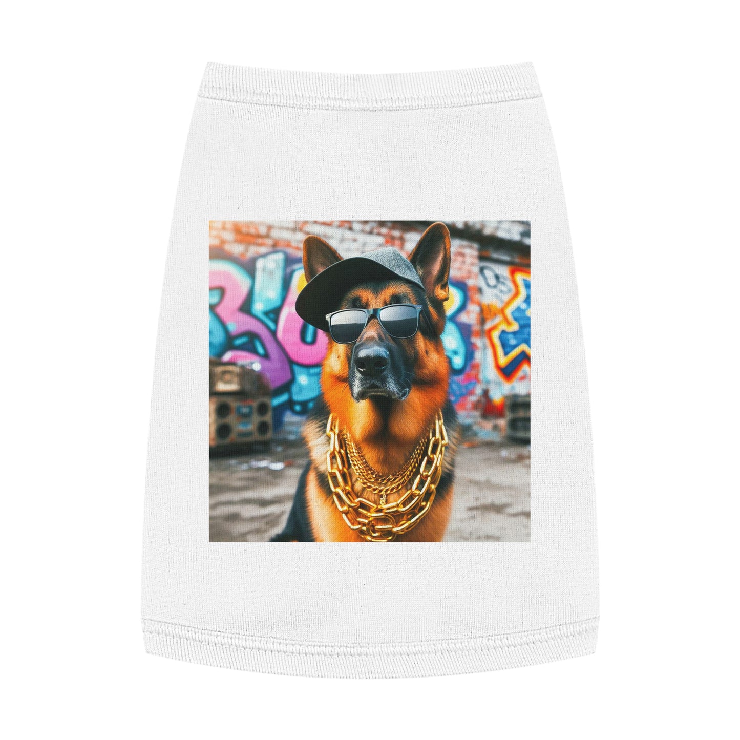 Pet Tank Top German Shepherd Pets Printify M White 