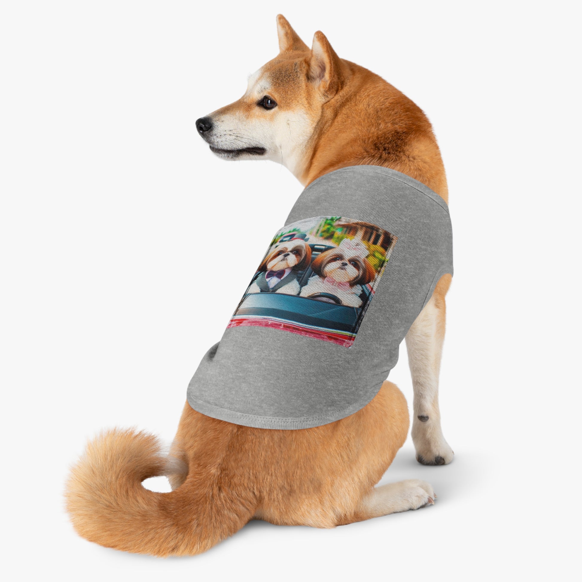 Wacky Pet Tank Top Shih Tzu married couple Pets Printify