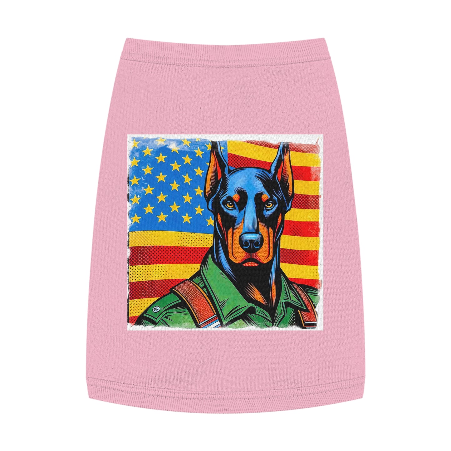 Pet Tank Top Doberman Pets Printify M Pink