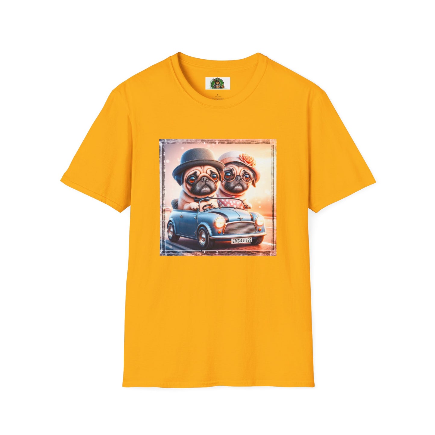 Wacky Pugs T-Shirt Printify S Gold 