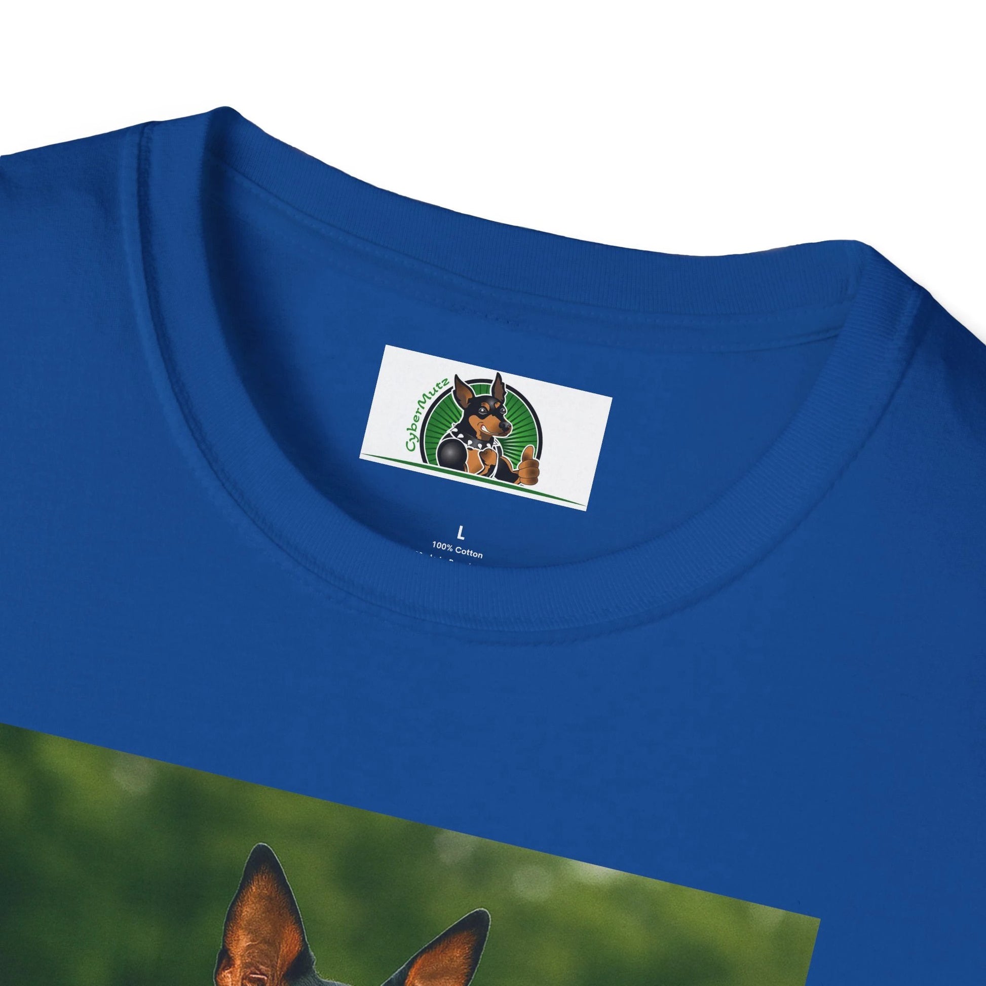 Min Pin Baseball Tee — Miniature Pinscher Dog Lover Sports T-Shirt T-Shirt Printify