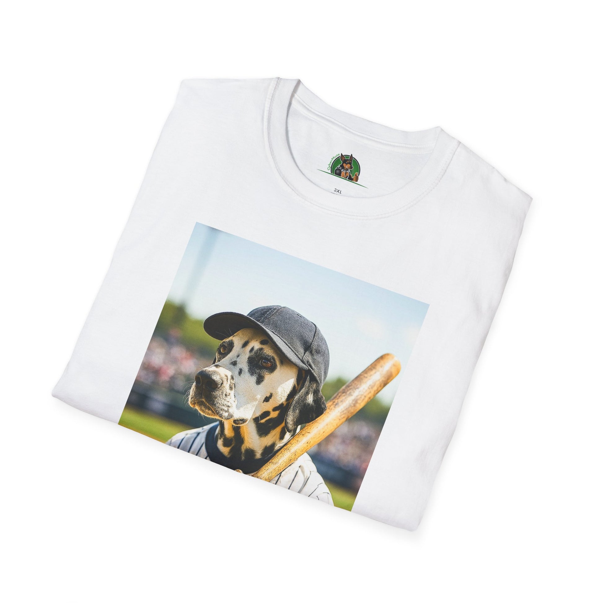 Baseball Dalmatian Sports Unisex T-Shirt T-Shirt Printify