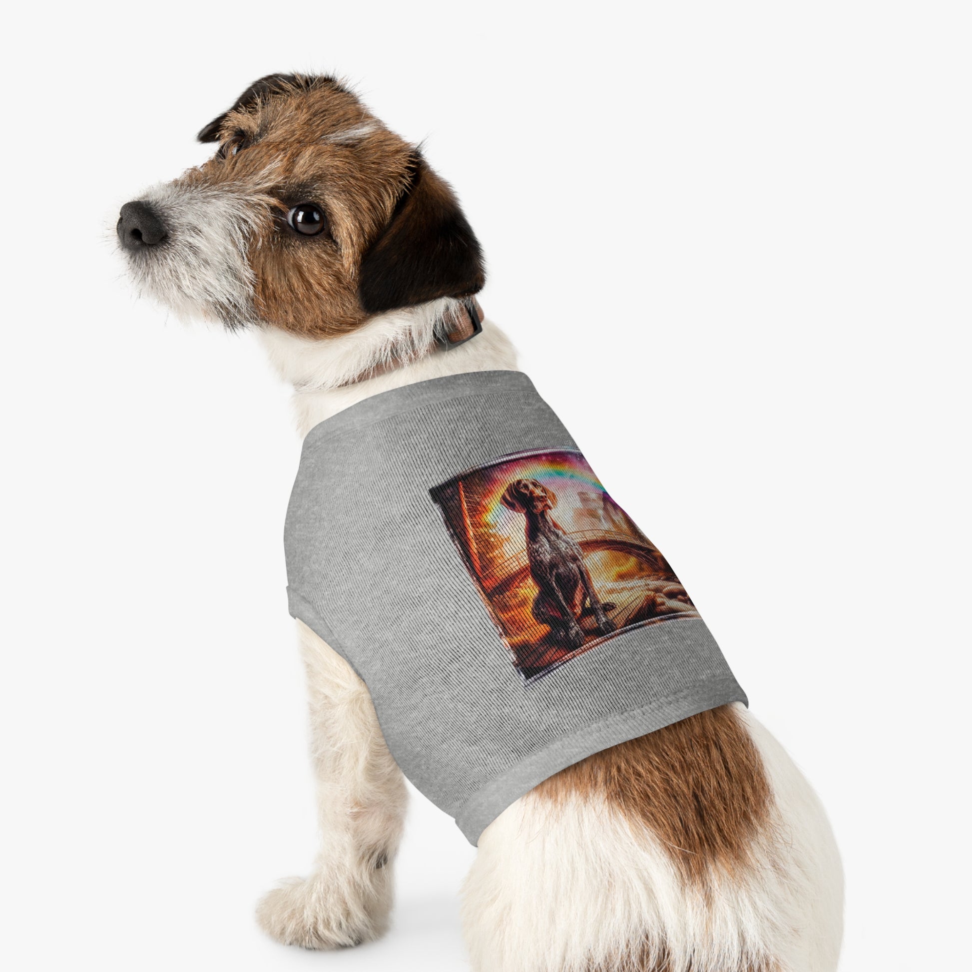 Pet Tank Top German Shorthaired Pointer pretty lake t shirt Pets Printify