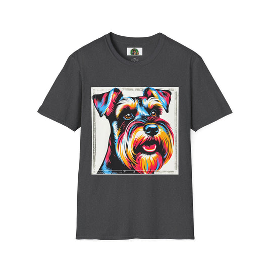 Miniature Schnauzer pop art shirt T-Shirt Printify XS Dark Heather