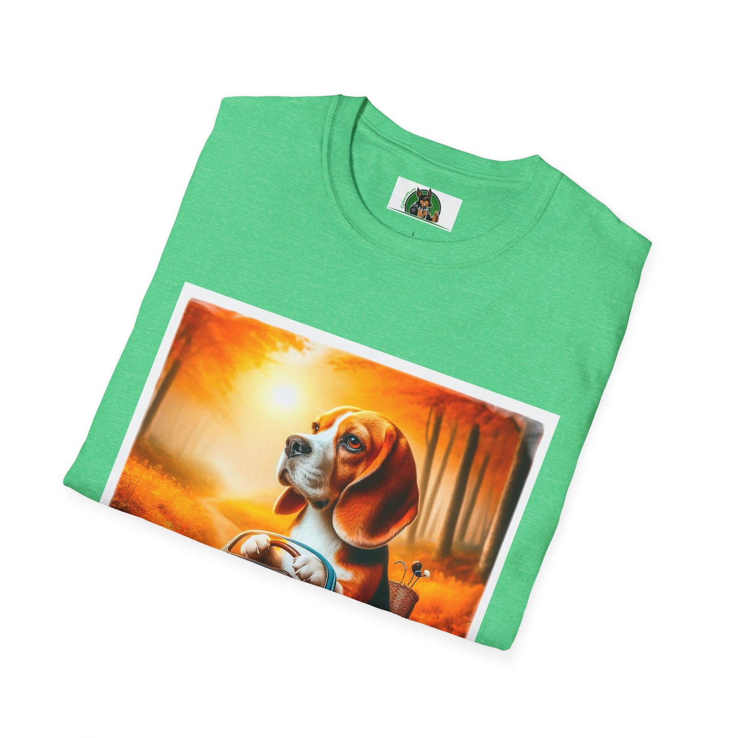 Wacky Beagle Dog Driving Tiny Car T-Shirt Printify   