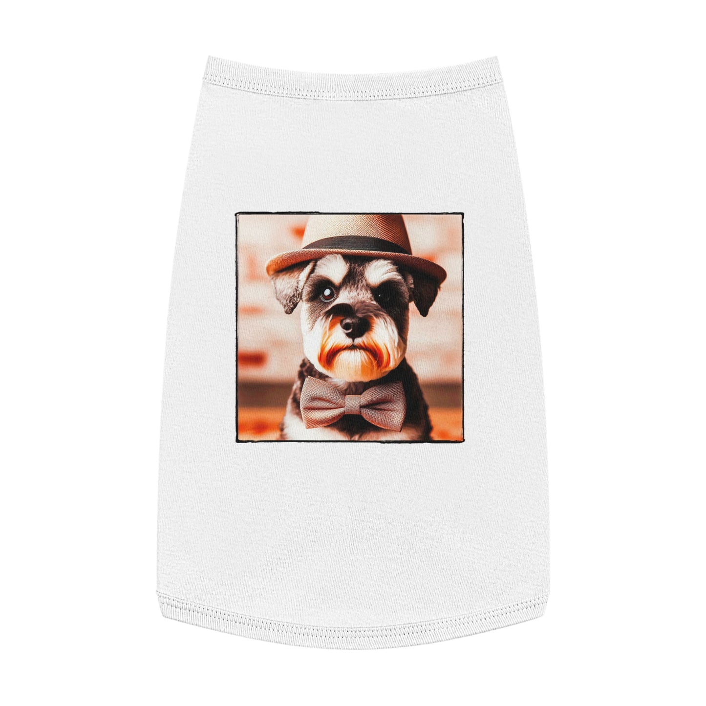 Pet Tank Top Miniature Schnauzer Pets Printify L White 