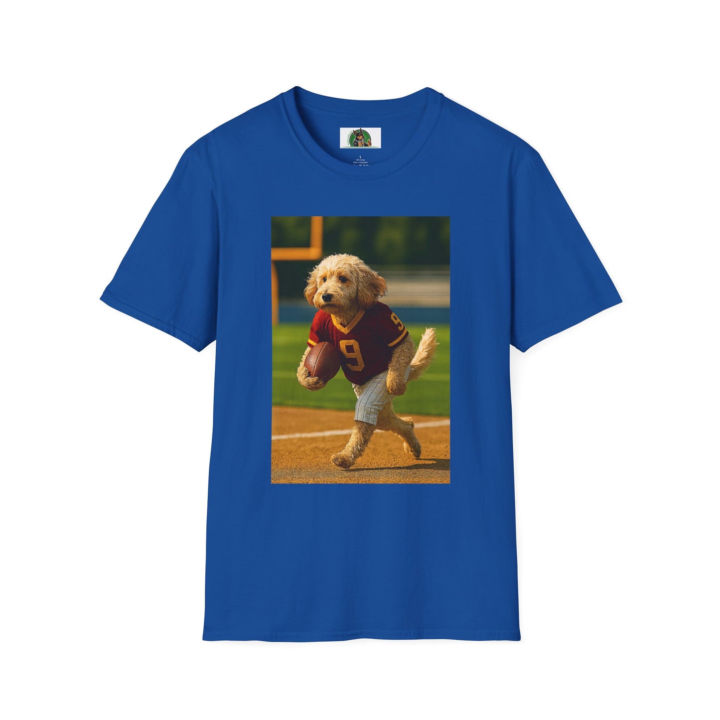 Sports Cockerpoo Football T-Shirt T-Shirt Printify Royal XS