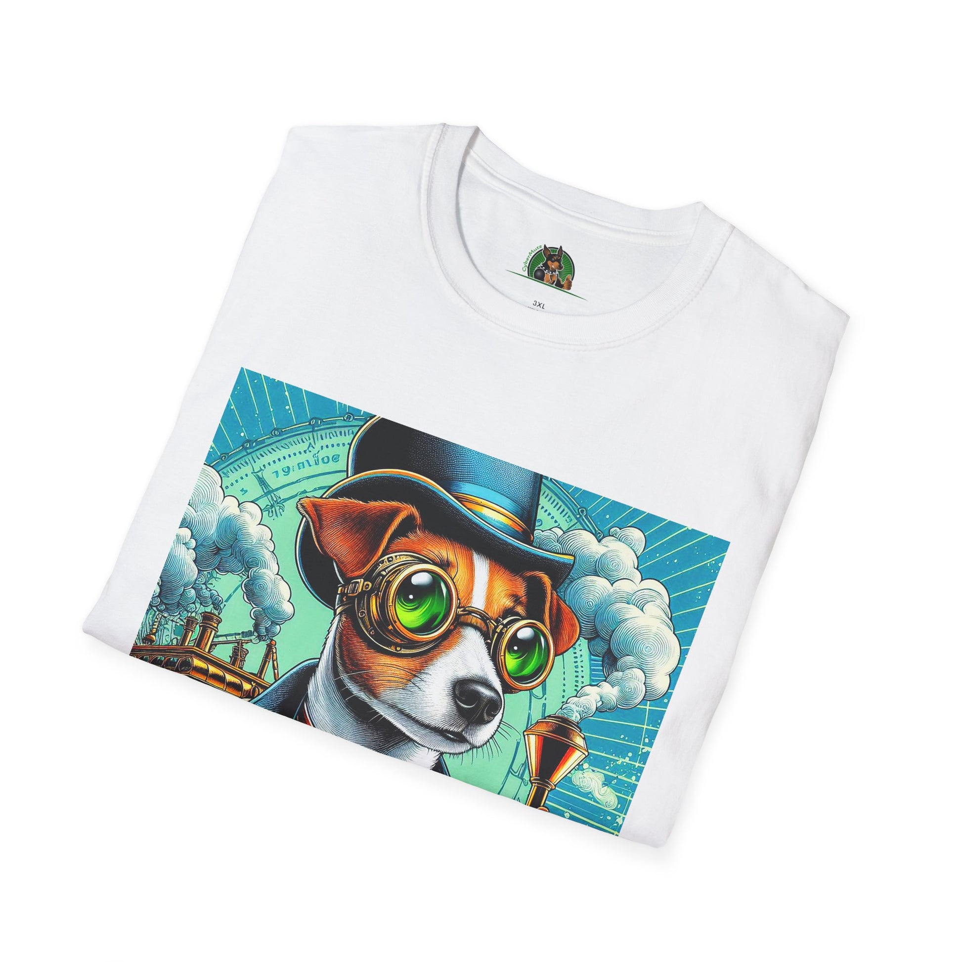 Jack Russell Steampunk And Train T-Shirt Printify