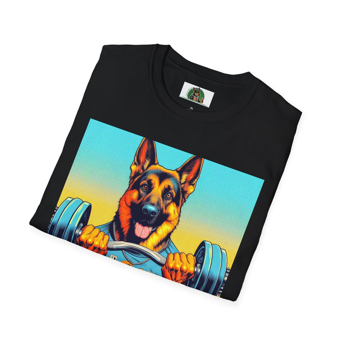 German Shepherd working out