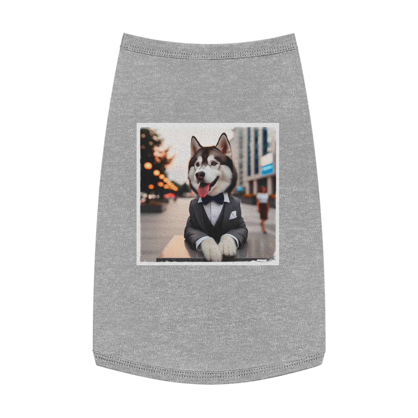 Pet Tank Top Husky Pets Printify L Heather