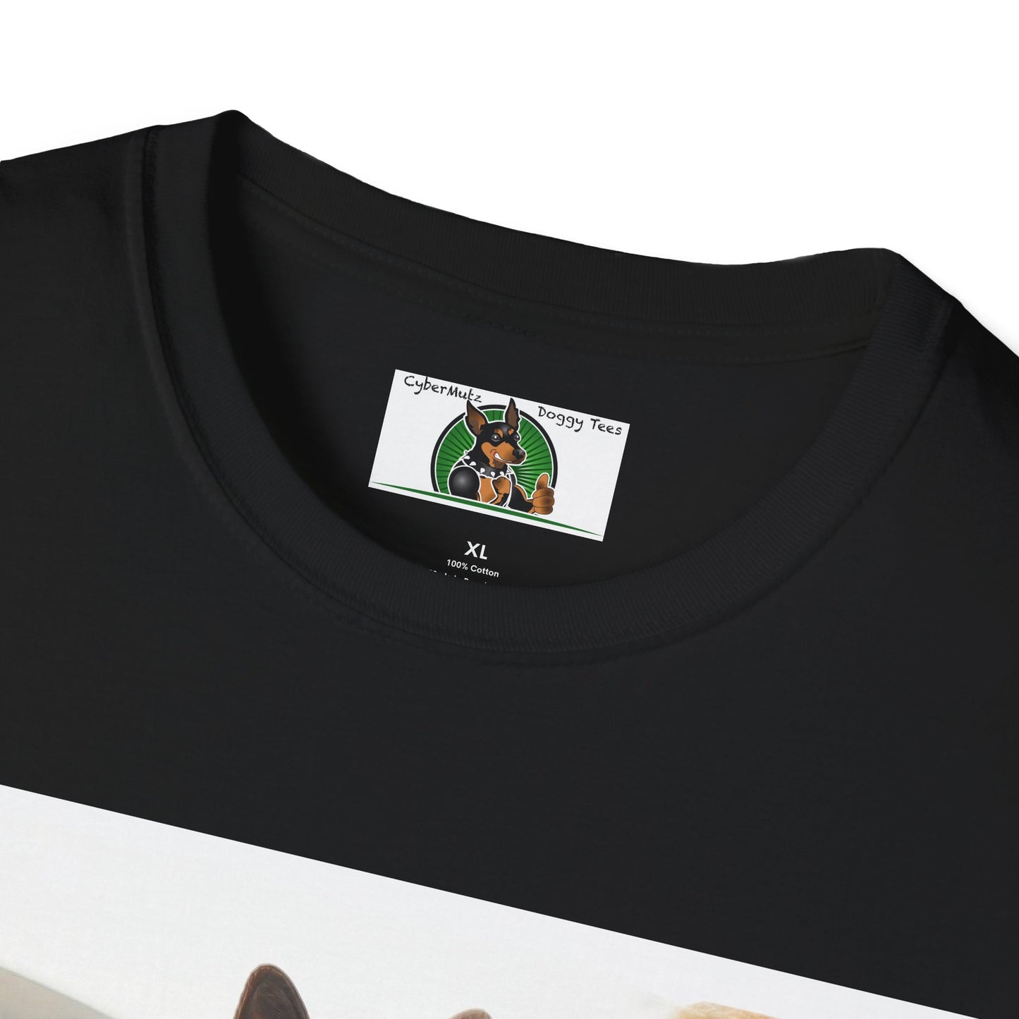 German Shepherd Dog Road Biking! Unisex Softstyle T-Shirt T-Shirt Printify