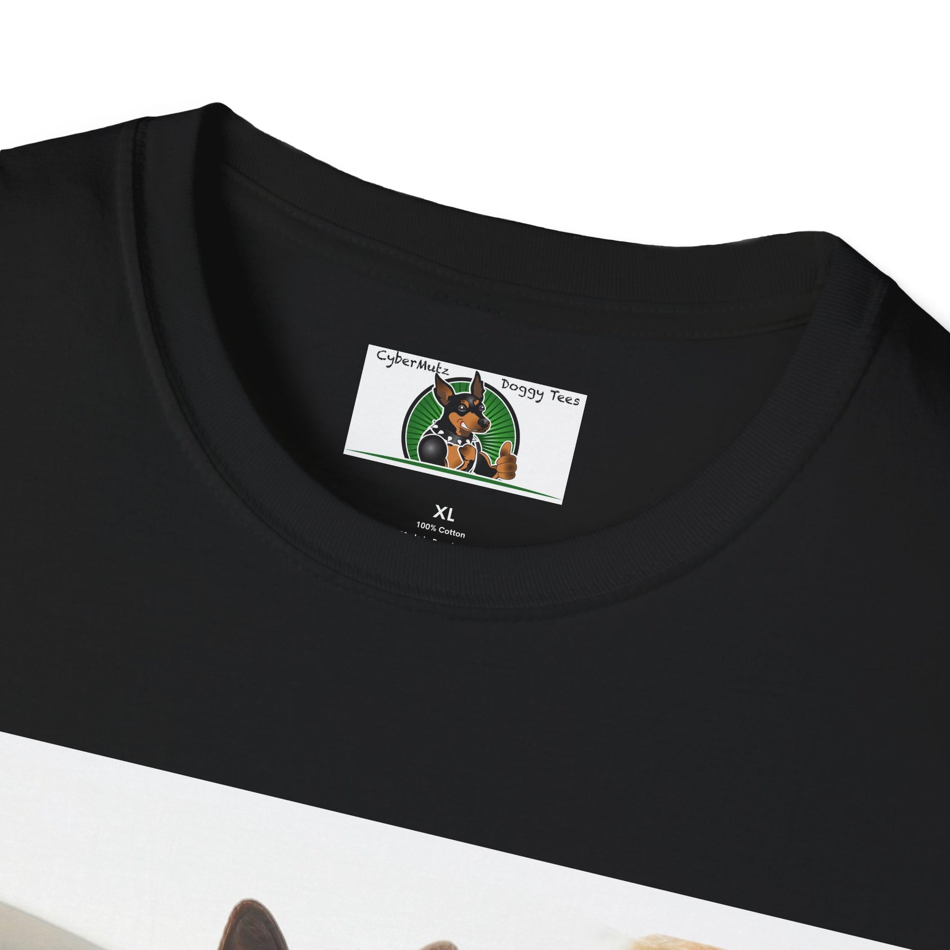 German Shepherd Dog Road Biking! Unisex Softstyle T-Shirt T-Shirt Printify